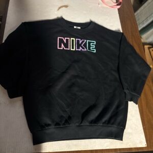 Nike Women’s Black Sweatshirt with Colorful Logo